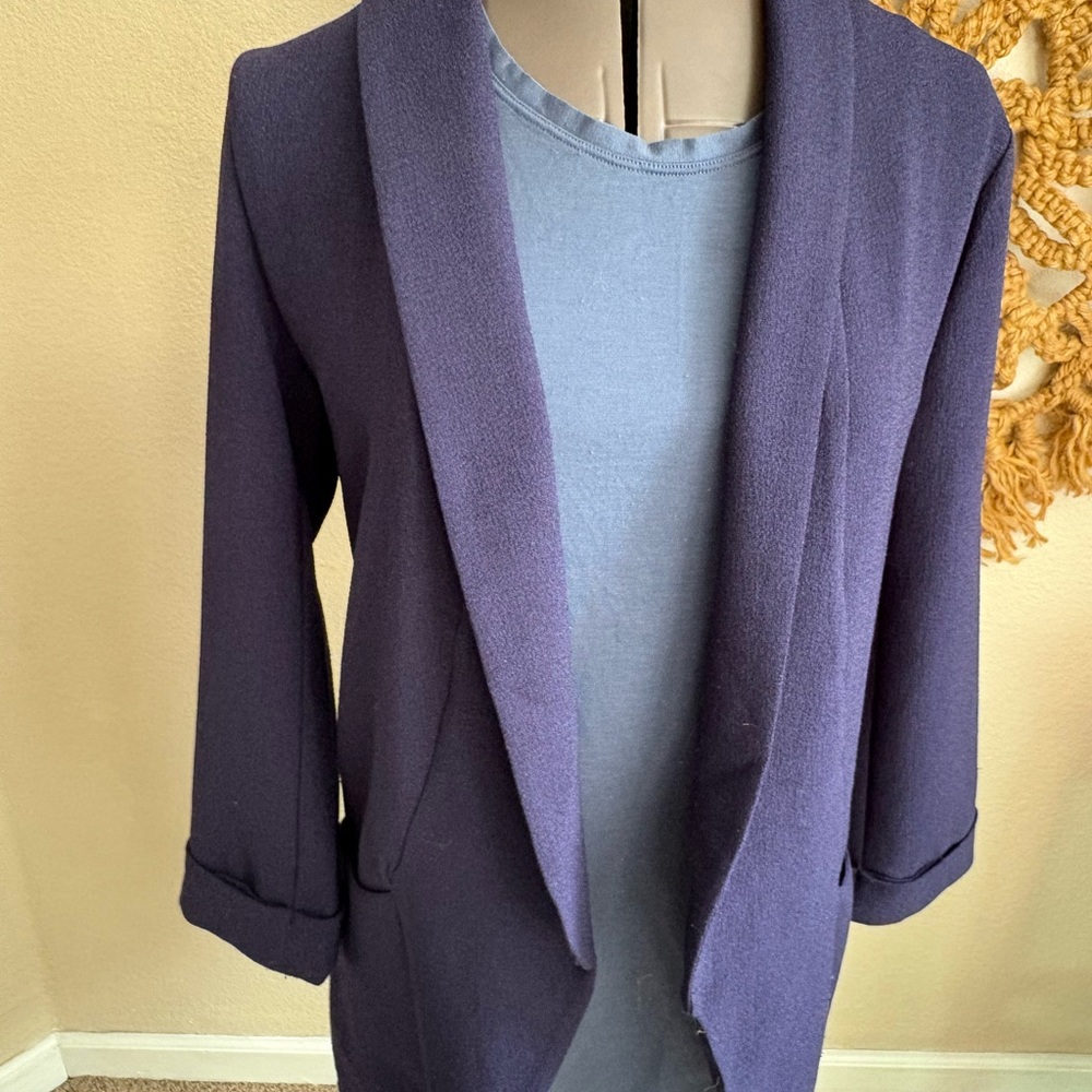 Lush Blue Blazer Modern Tailored Design